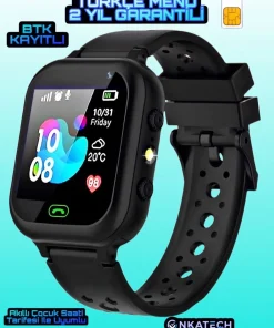 Akıllı Çocuk Saati V4 - GPS Takipli, Dokunmatik Ekran, SOS